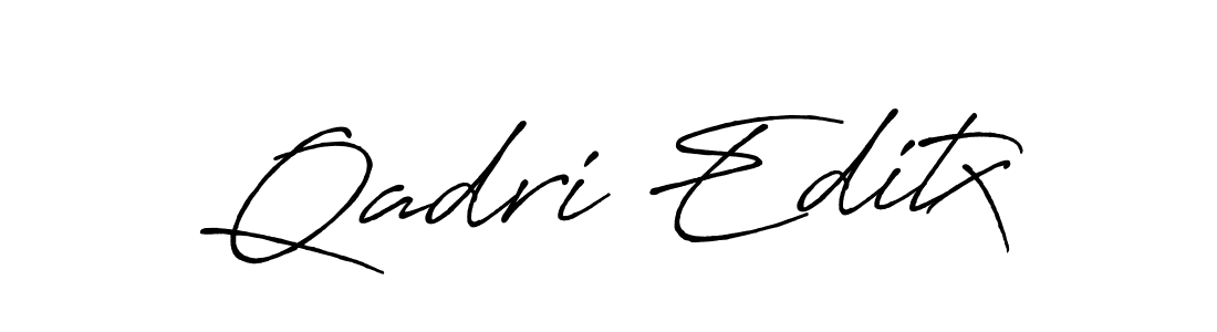 It looks lik you need a new signature style for name Qadri Editx. Design unique handwritten (Antro_Vectra_Bolder) signature with our free signature maker in just a few clicks. Qadri Editx signature style 7 images and pictures png