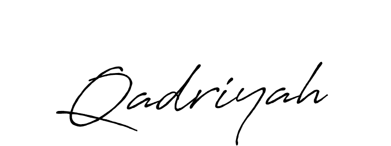 How to make Qadriyah signature? Antro_Vectra_Bolder is a professional autograph style. Create handwritten signature for Qadriyah name. Qadriyah signature style 7 images and pictures png