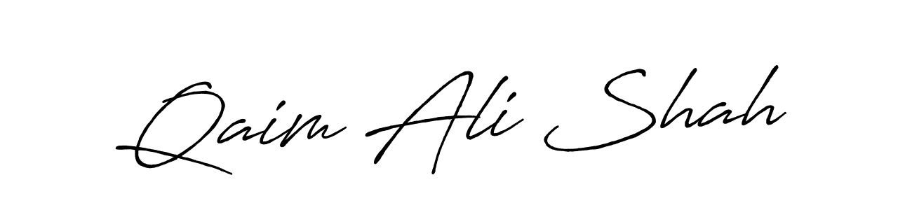 Qaim Ali Shah stylish signature style. Best Handwritten Sign (Antro_Vectra_Bolder) for my name. Handwritten Signature Collection Ideas for my name Qaim Ali Shah. Qaim Ali Shah signature style 7 images and pictures png