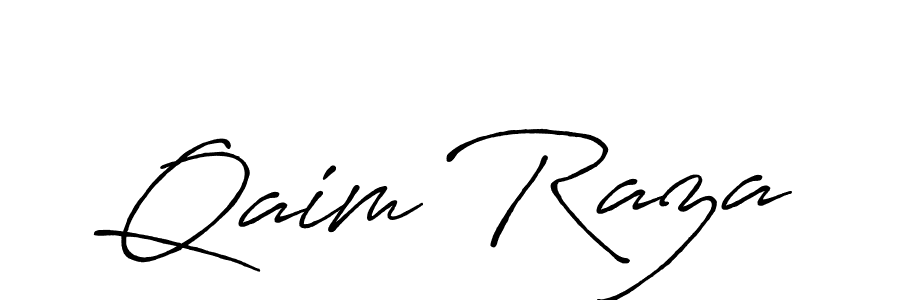 Make a beautiful signature design for name Qaim Raza. With this signature (Antro_Vectra_Bolder) style, you can create a handwritten signature for free. Qaim Raza signature style 7 images and pictures png