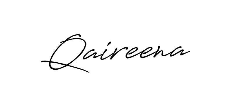 if you are searching for the best signature style for your name Qaireena. so please give up your signature search. here we have designed multiple signature styles  using Antro_Vectra_Bolder. Qaireena signature style 7 images and pictures png