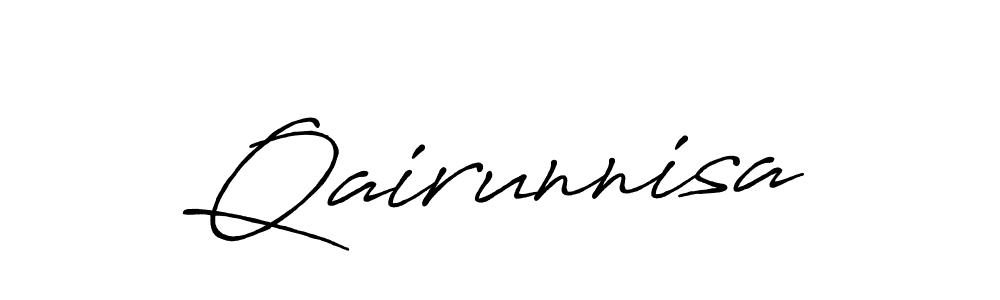 Qairunnisa stylish signature style. Best Handwritten Sign (Antro_Vectra_Bolder) for my name. Handwritten Signature Collection Ideas for my name Qairunnisa. Qairunnisa signature style 7 images and pictures png