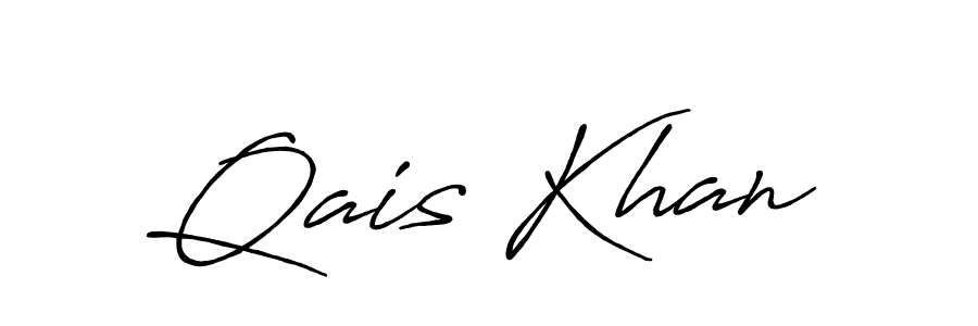 Make a beautiful signature design for name Qais Khan. With this signature (Antro_Vectra_Bolder) style, you can create a handwritten signature for free. Qais Khan signature style 7 images and pictures png