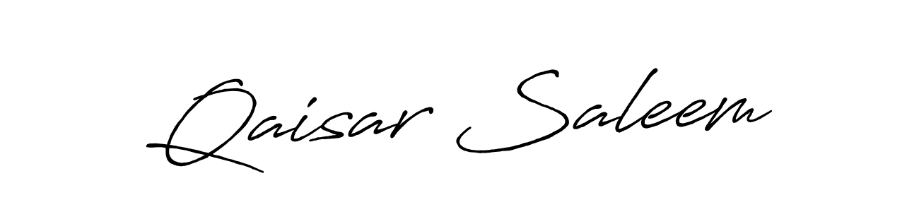 Use a signature maker to create a handwritten signature online. With this signature software, you can design (Antro_Vectra_Bolder) your own signature for name Qaisar Saleem. Qaisar Saleem signature style 7 images and pictures png