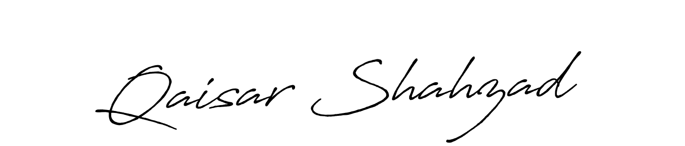 Make a beautiful signature design for name Qaisar Shahzad. With this signature (Antro_Vectra_Bolder) style, you can create a handwritten signature for free. Qaisar Shahzad signature style 7 images and pictures png