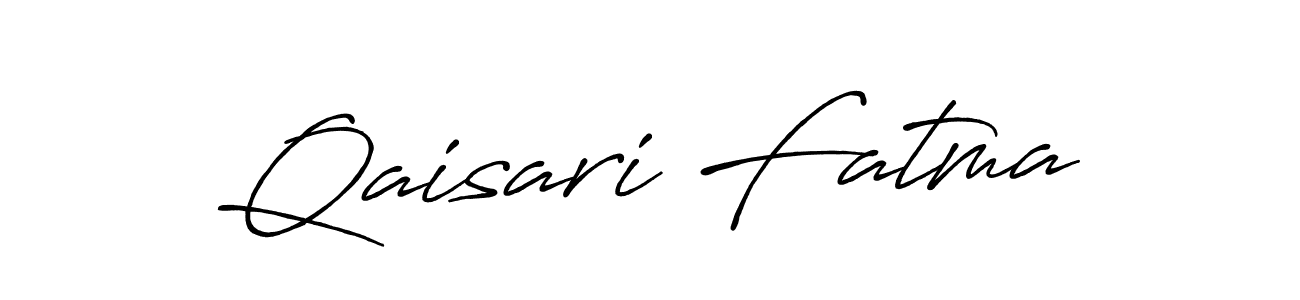 Make a beautiful signature design for name Qaisari Fatma. With this signature (Antro_Vectra_Bolder) style, you can create a handwritten signature for free. Qaisari Fatma signature style 7 images and pictures png