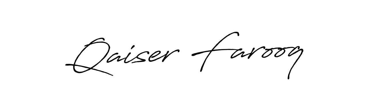 Create a beautiful signature design for name Qaiser Farooq. With this signature (Antro_Vectra_Bolder) fonts, you can make a handwritten signature for free. Qaiser Farooq signature style 7 images and pictures png