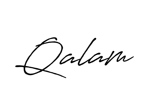 How to make Qalam signature? Antro_Vectra_Bolder is a professional autograph style. Create handwritten signature for Qalam name. Qalam signature style 7 images and pictures png