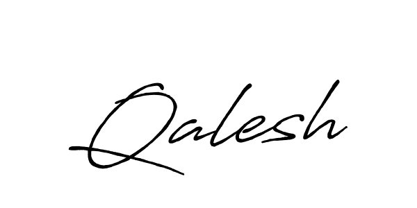 Make a beautiful signature design for name Qalesh. With this signature (Antro_Vectra_Bolder) style, you can create a handwritten signature for free. Qalesh signature style 7 images and pictures png