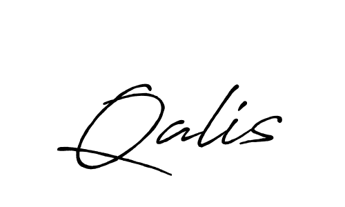 How to make Qalis signature? Antro_Vectra_Bolder is a professional autograph style. Create handwritten signature for Qalis name. Qalis signature style 7 images and pictures png