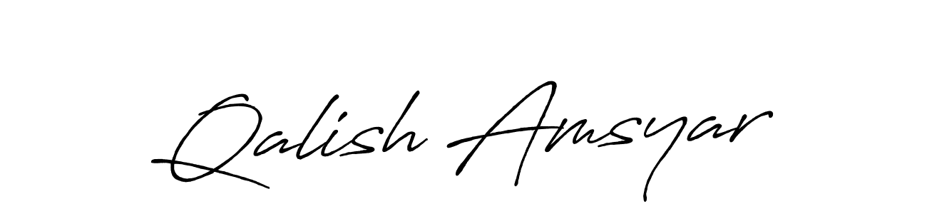 How to Draw Qalish Amsyar signature style? Antro_Vectra_Bolder is a latest design signature styles for name Qalish Amsyar. Qalish Amsyar signature style 7 images and pictures png