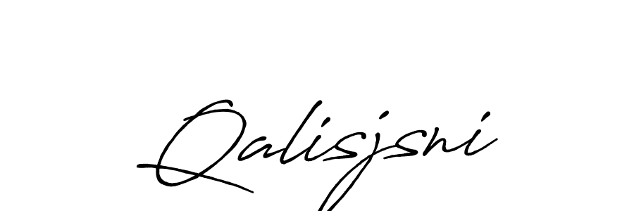 Use a signature maker to create a handwritten signature online. With this signature software, you can design (Antro_Vectra_Bolder) your own signature for name Qalisjsni. Qalisjsni signature style 7 images and pictures png