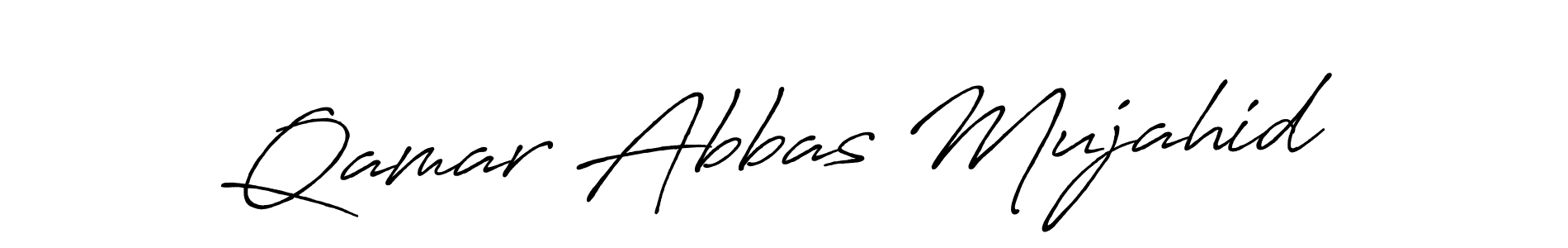 Also You can easily find your signature by using the search form. We will create Qamar Abbas Mujahid name handwritten signature images for you free of cost using Antro_Vectra_Bolder sign style. Qamar Abbas Mujahid signature style 7 images and pictures png