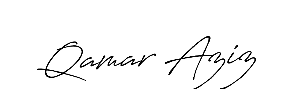 Use a signature maker to create a handwritten signature online. With this signature software, you can design (Antro_Vectra_Bolder) your own signature for name Qamar Aziz. Qamar Aziz signature style 7 images and pictures png
