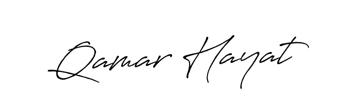 Also we have Qamar Hayat name is the best signature style. Create professional handwritten signature collection using Antro_Vectra_Bolder autograph style. Qamar Hayat signature style 7 images and pictures png