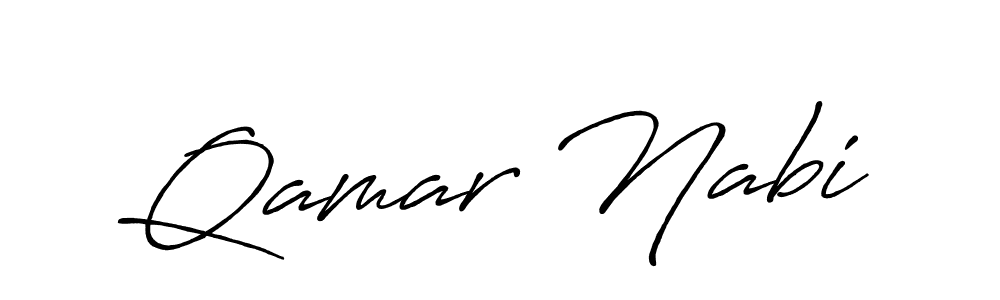 Design your own signature with our free online signature maker. With this signature software, you can create a handwritten (Antro_Vectra_Bolder) signature for name Qamar Nabi. Qamar Nabi signature style 7 images and pictures png