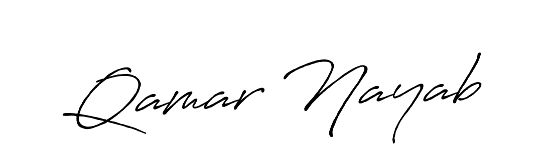 Use a signature maker to create a handwritten signature online. With this signature software, you can design (Antro_Vectra_Bolder) your own signature for name Qamar Nayab. Qamar Nayab signature style 7 images and pictures png