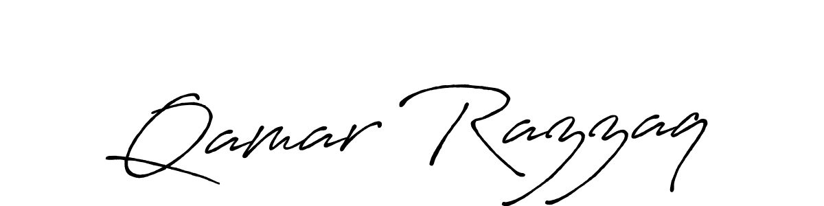 Qamar Razzaq stylish signature style. Best Handwritten Sign (Antro_Vectra_Bolder) for my name. Handwritten Signature Collection Ideas for my name Qamar Razzaq. Qamar Razzaq signature style 7 images and pictures png