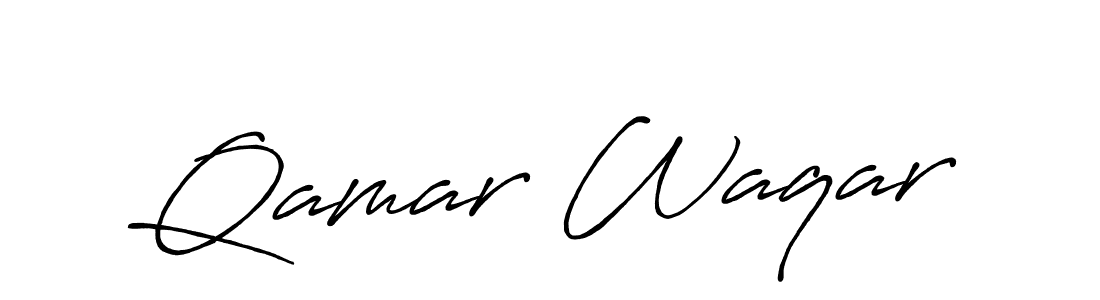 Antro_Vectra_Bolder is a professional signature style that is perfect for those who want to add a touch of class to their signature. It is also a great choice for those who want to make their signature more unique. Get Qamar Waqar name to fancy signature for free. Qamar Waqar signature style 7 images and pictures png