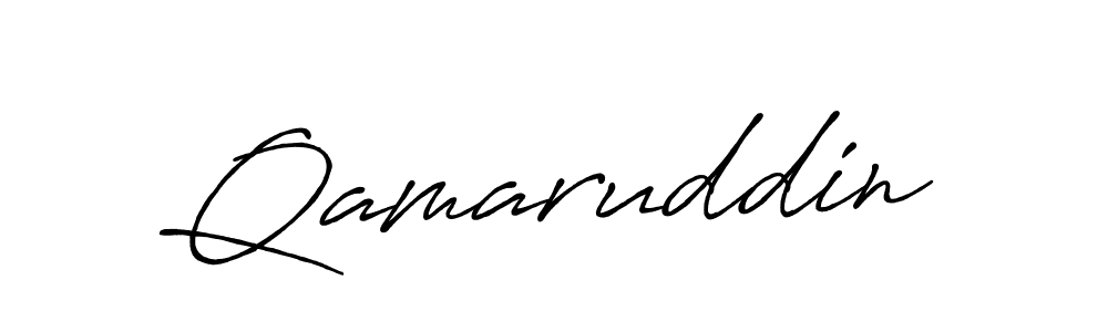 Use a signature maker to create a handwritten signature online. With this signature software, you can design (Antro_Vectra_Bolder) your own signature for name Qamaruddin. Qamaruddin signature style 7 images and pictures png