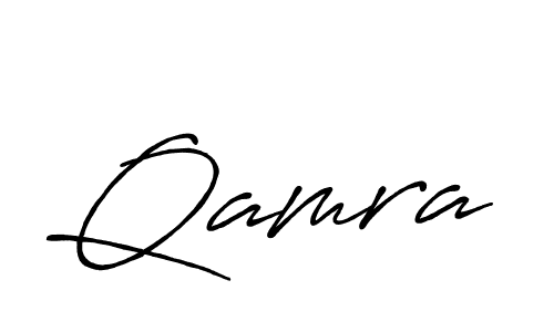 How to make Qamra name signature. Use Antro_Vectra_Bolder style for creating short signs online. This is the latest handwritten sign. Qamra signature style 7 images and pictures png