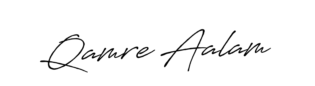 Qamre Aalam stylish signature style. Best Handwritten Sign (Antro_Vectra_Bolder) for my name. Handwritten Signature Collection Ideas for my name Qamre Aalam. Qamre Aalam signature style 7 images and pictures png