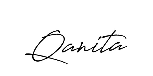 Also You can easily find your signature by using the search form. We will create Qanita name handwritten signature images for you free of cost using Antro_Vectra_Bolder sign style. Qanita signature style 7 images and pictures png