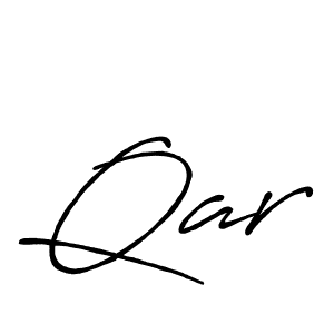 Create a beautiful signature design for name Qar. With this signature (Antro_Vectra_Bolder) fonts, you can make a handwritten signature for free. Qar signature style 7 images and pictures png