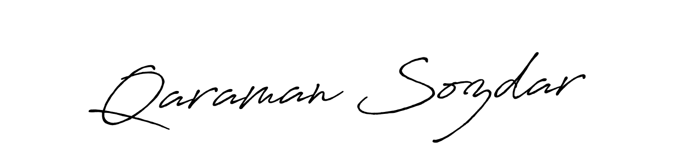 Use a signature maker to create a handwritten signature online. With this signature software, you can design (Antro_Vectra_Bolder) your own signature for name Qaraman Sozdar. Qaraman Sozdar signature style 7 images and pictures png