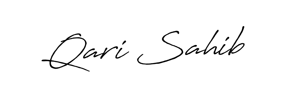 The best way (Antro_Vectra_Bolder) to make a short signature is to pick only two or three words in your name. The name Qari Sahib include a total of six letters. For converting this name. Qari Sahib signature style 7 images and pictures png