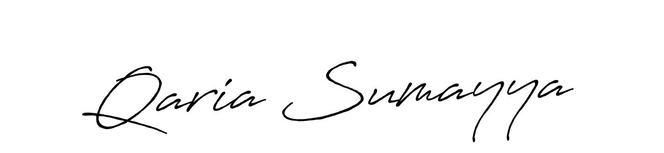 Design your own signature with our free online signature maker. With this signature software, you can create a handwritten (Antro_Vectra_Bolder) signature for name Qaria Sumayya. Qaria Sumayya signature style 7 images and pictures png