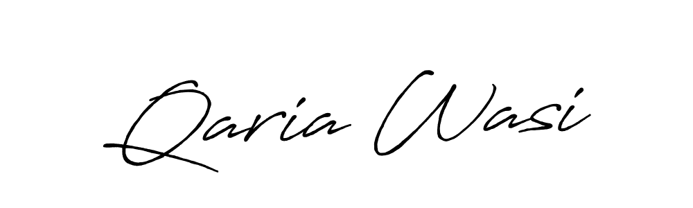 Also You can easily find your signature by using the search form. We will create Qaria Wasi name handwritten signature images for you free of cost using Antro_Vectra_Bolder sign style. Qaria Wasi signature style 7 images and pictures png