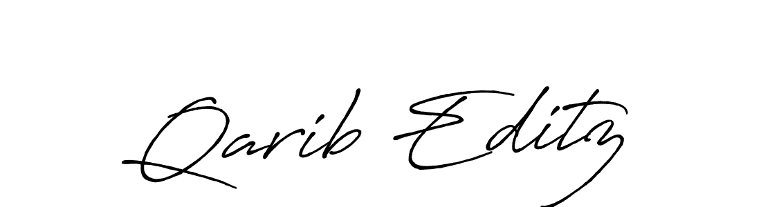 How to make Qarib Editz signature? Antro_Vectra_Bolder is a professional autograph style. Create handwritten signature for Qarib Editz name. Qarib Editz signature style 7 images and pictures png