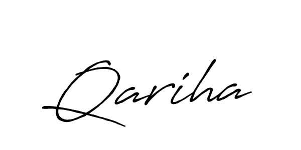 You should practise on your own different ways (Antro_Vectra_Bolder) to write your name (Qariha) in signature. don't let someone else do it for you. Qariha signature style 7 images and pictures png