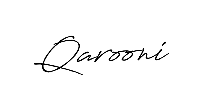 Also You can easily find your signature by using the search form. We will create Qarooni name handwritten signature images for you free of cost using Antro_Vectra_Bolder sign style. Qarooni signature style 7 images and pictures png