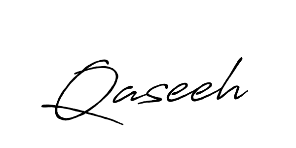 Make a beautiful signature design for name Qaseeh. With this signature (Antro_Vectra_Bolder) style, you can create a handwritten signature for free. Qaseeh signature style 7 images and pictures png
