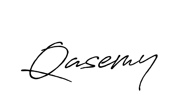 How to make Qasemy signature? Antro_Vectra_Bolder is a professional autograph style. Create handwritten signature for Qasemy name. Qasemy signature style 7 images and pictures png
