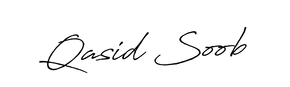 You should practise on your own different ways (Antro_Vectra_Bolder) to write your name (Qasid Soob) in signature. don't let someone else do it for you. Qasid Soob signature style 7 images and pictures png