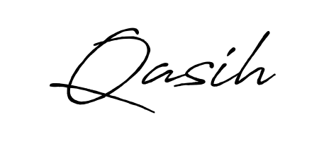 The Antro_Vectra_Bolder font transforms the name Qasih into an executive sign with sharp precision and distinguished character. Qasih signature style 7 images and pictures png