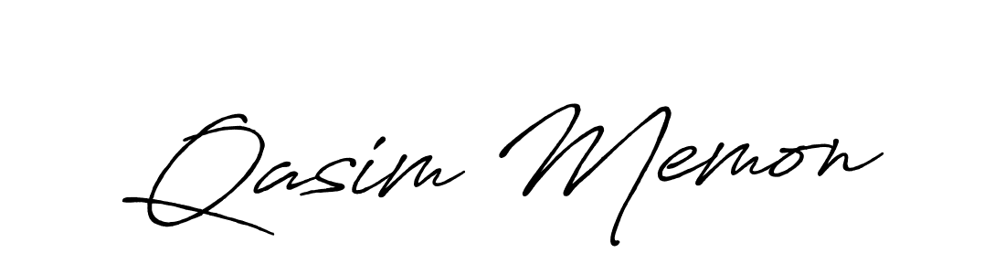 You should practise on your own different ways (Antro_Vectra_Bolder) to write your name (Qasim Memon) in signature. don't let someone else do it for you. Qasim Memon signature style 7 images and pictures png