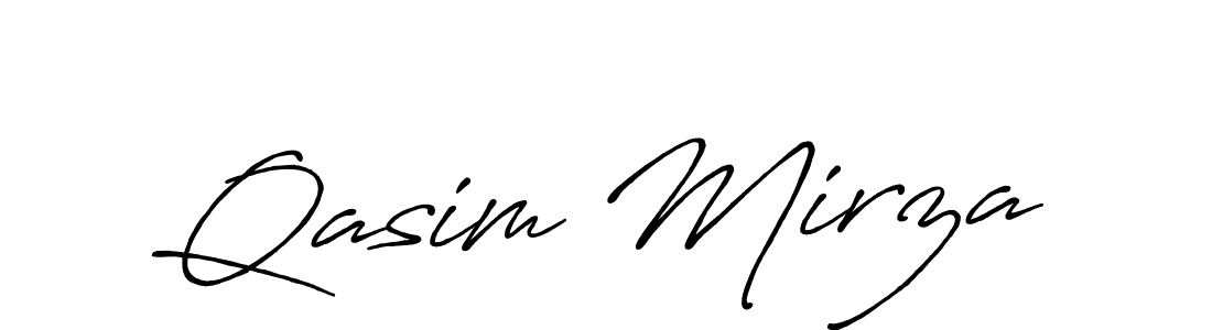 Create a beautiful signature design for name Qasim Mirza. With this signature (Antro_Vectra_Bolder) fonts, you can make a handwritten signature for free. Qasim Mirza signature style 7 images and pictures png