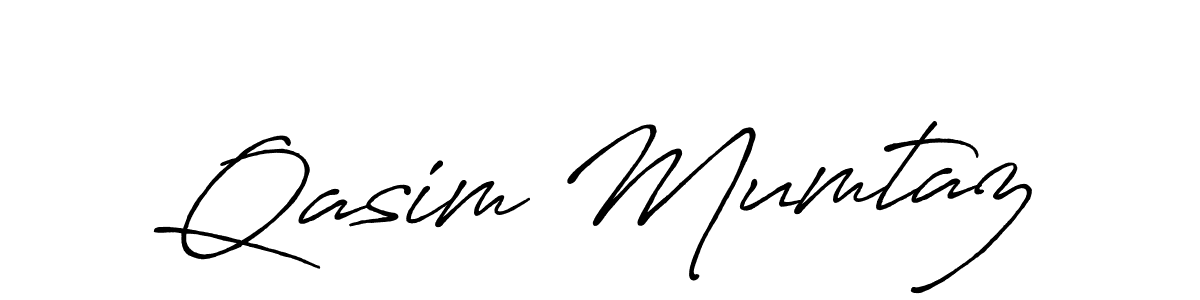 Design your own signature with our free online signature maker. With this signature software, you can create a handwritten (Antro_Vectra_Bolder) signature for name Qasim Mumtaz. Qasim Mumtaz signature style 7 images and pictures png