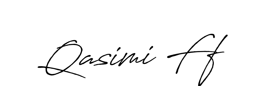 Make a beautiful signature design for name Qasimi Ff. With this signature (Antro_Vectra_Bolder) style, you can create a handwritten signature for free. Qasimi Ff signature style 7 images and pictures png