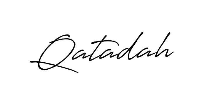 Design your own signature with our free online signature maker. With this signature software, you can create a handwritten (Antro_Vectra_Bolder) signature for name Qatadah. Qatadah signature style 7 images and pictures png