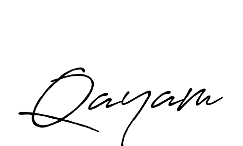 Use a signature maker to create a handwritten signature online. With this signature software, you can design (Antro_Vectra_Bolder) your own signature for name Qayam. Qayam signature style 7 images and pictures png