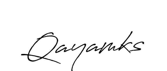 You should practise on your own different ways (Antro_Vectra_Bolder) to write your name (Qayamks) in signature. don't let someone else do it for you. Qayamks signature style 7 images and pictures png