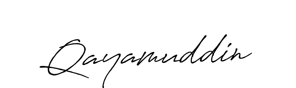 Design your own signature with our free online signature maker. With this signature software, you can create a handwritten (Antro_Vectra_Bolder) signature for name Qayamuddin. Qayamuddin signature style 7 images and pictures png