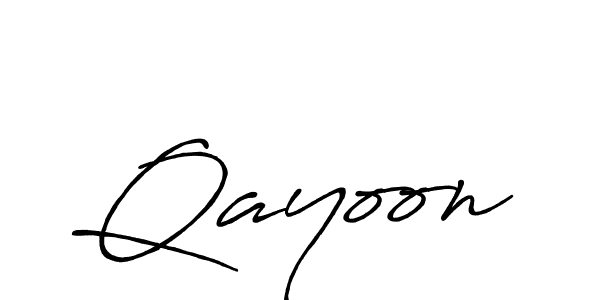 You should practise on your own different ways (Antro_Vectra_Bolder) to write your name (Qayoon) in signature. don't let someone else do it for you. Qayoon signature style 7 images and pictures png
