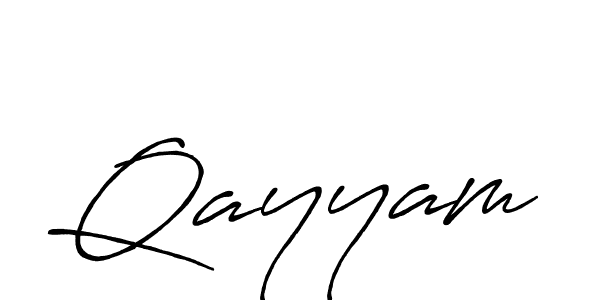 Qayyam stylish signature style. Best Handwritten Sign (Antro_Vectra_Bolder) for my name. Handwritten Signature Collection Ideas for my name Qayyam. Qayyam signature style 7 images and pictures png