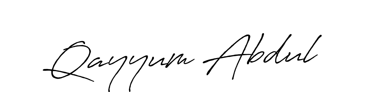 How to make Qayyum Abdul signature? Antro_Vectra_Bolder is a professional autograph style. Create handwritten signature for Qayyum Abdul name. Qayyum Abdul signature style 7 images and pictures png